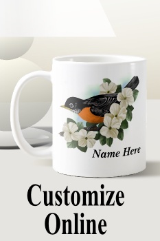 Personalized bird mug