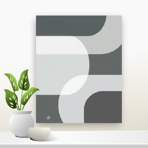 Minmalist Gray Abstract Art