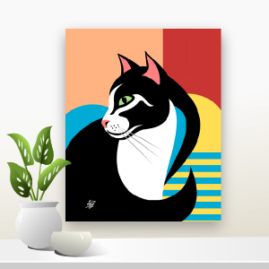 Abstract Cat Art